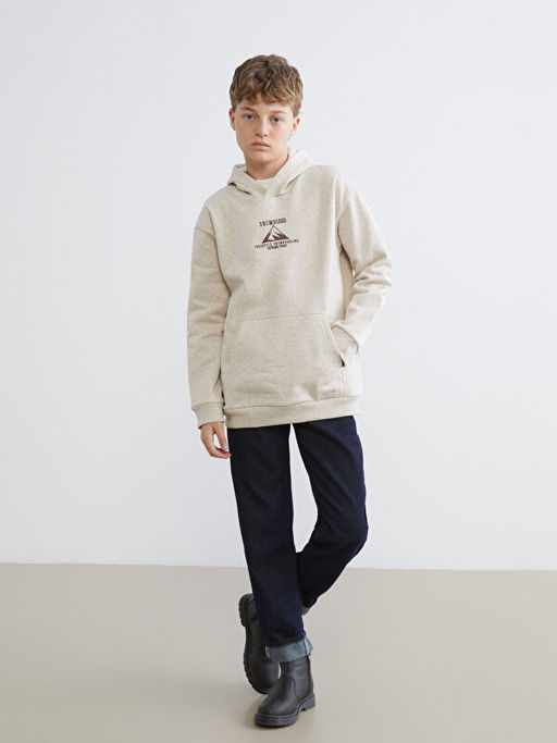 Kap??onlu Erkek ?ocuk Kal?n Sweatshirt