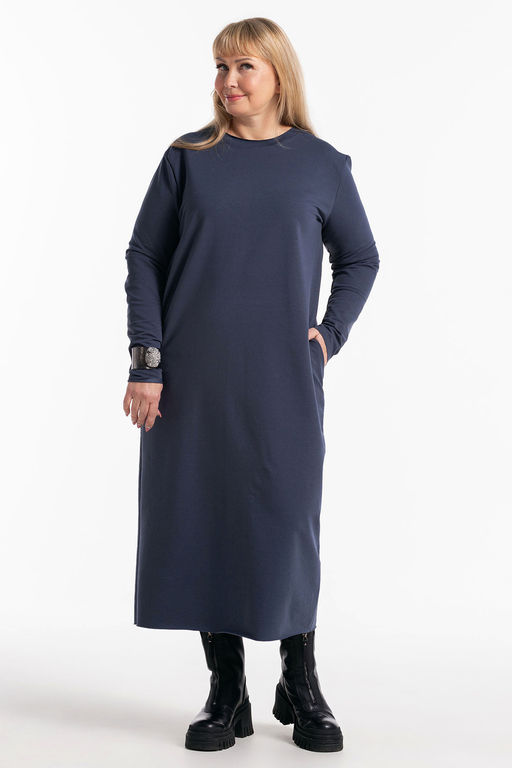 Платье-футер-длинное