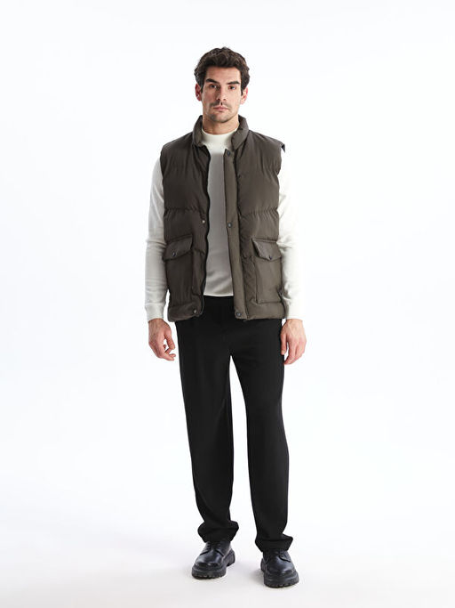 Standart Kal?p Dik Yaka Erkek ?i?me Yelek