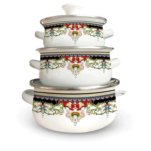 Набор кастрюль эмаль "Kelli" 6 пр , арт. KL-4119