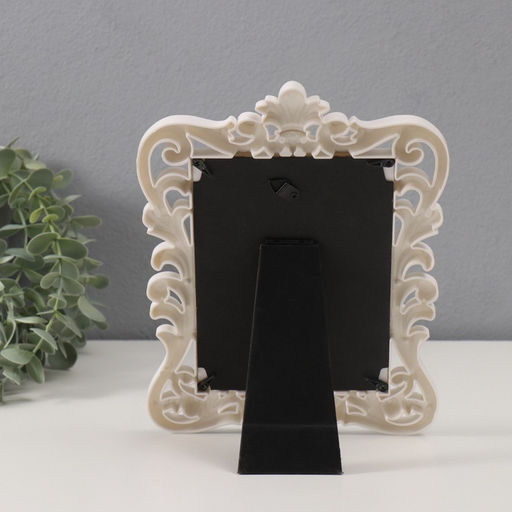 Фоторамка для фото 10?15 см Геральдическая лилия, пластик, белый, 23.5?17.5 см