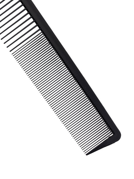 Kristaller Профессиональный гребень для волос комбинированный 06940, карбон, черный, 22 см  фото 4
