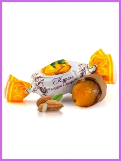 Курага в глазури с миндалем 0,8кг /Жако/  фото 2