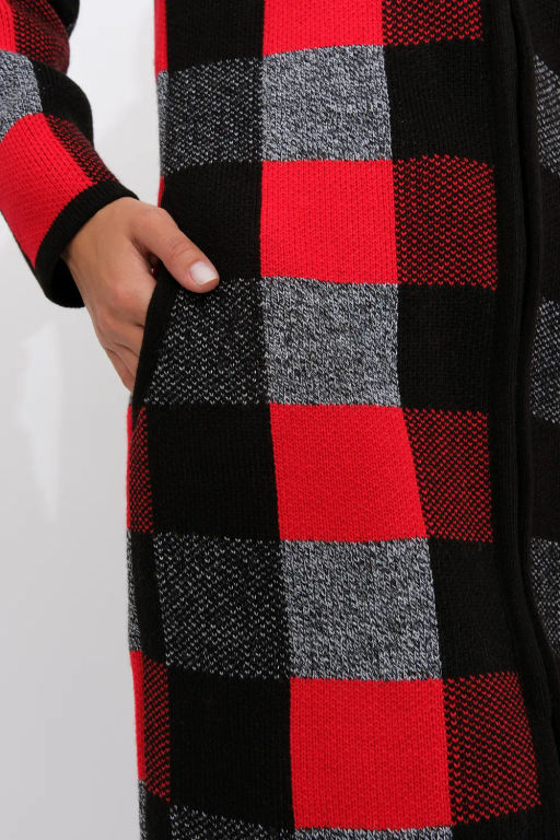 ЗЛАТА Кардиган К 675 ст/красный микс