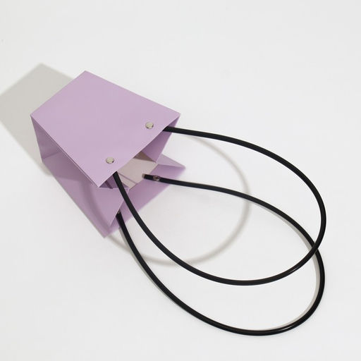 Цена за 10 шт. Сумка для цветов лиловая влагостойкая, 12×12 - 8×8 - 12.5 см