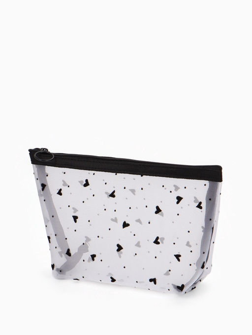 Косметичка женская Little love, с рисунком, на молнии, чёрная