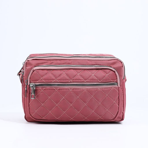 Сумка кросс-боди на молнии, наружный карман, цвет розовый - Simaland фото 2