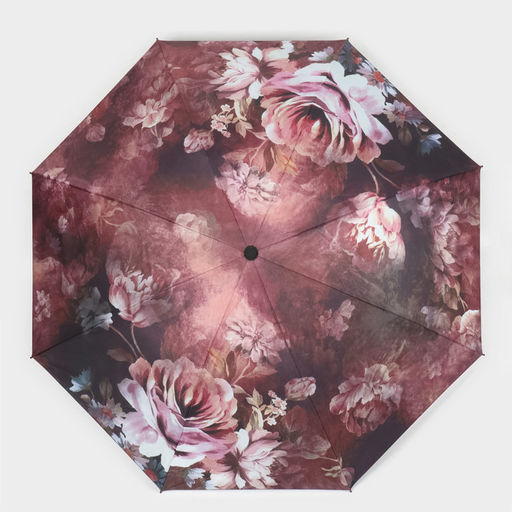 Зонт механический Воздушные пионы, эпонж, 4 сложения, 8 спиц, R = 48 см, цвет МИКС - Simaland фото 8