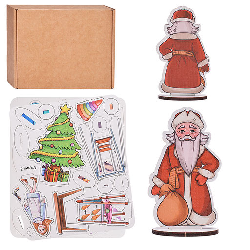 Игровой набор "Детский сад" (дерево) крафтовая коробка