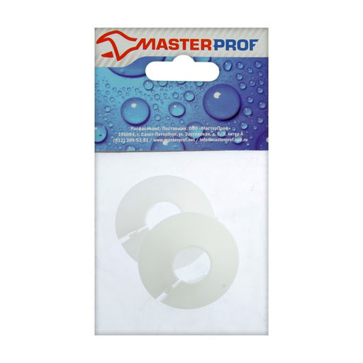 Декоративный отражатель MasterProf ИС.130726, d=16 мм, 45×16×12 мм, разъемный, белый, 2 шт.