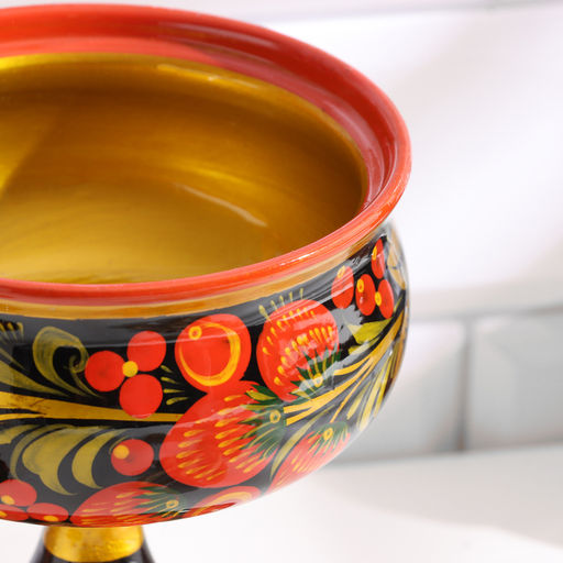 Креманка на ножке «Варенье», 20×13 см, дерево хохлома