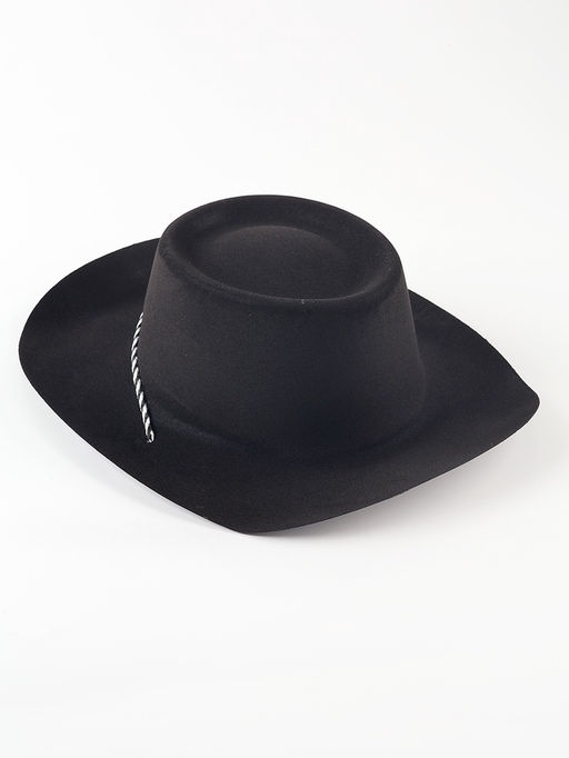 УЦЕНКА Карнавальная шляпа большие поля, р-р 56-58 чёрная