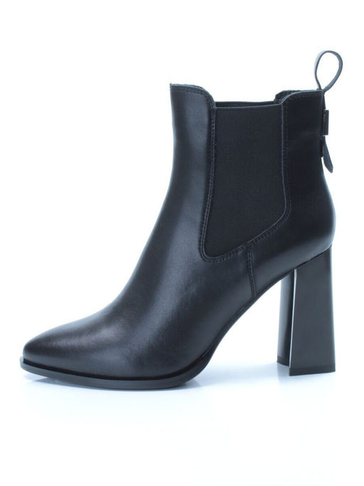 01-PCT168-1 BLACK Ботинки Челси демисезонные женские (натуральная кожа, байка) - Фабричный китай фото 8