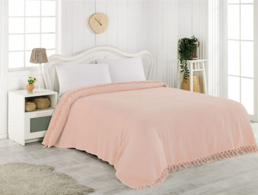 Покрывало EFOR пике 220X240 персик SOMON  фото 2