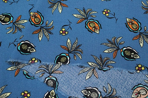 Штапель Ямина цв.насыщенный петроль, СОРТ2, ш.1.45м, вискоза-100%, 100гр/м.кв - Купава фото 13