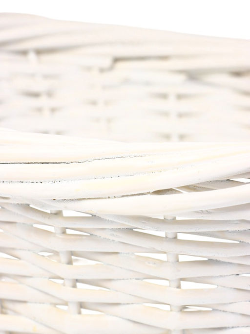 Корзина плетёная для хранения Folia, с ручкой, белая, набор 3 шт.