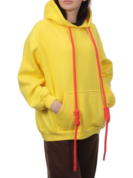 2226 YELLOW Толстовка женская (85% хлопок, 10% полиэстер, 5% спандекс) - Fashion фото 2