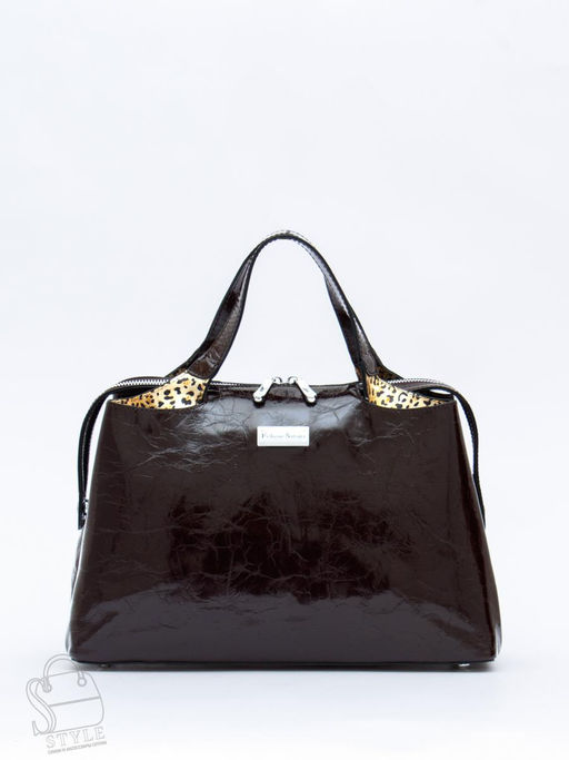 Сумка женская кожаная 9613-1S coffee Velina Fabbaino-Safenta в Новосибирске