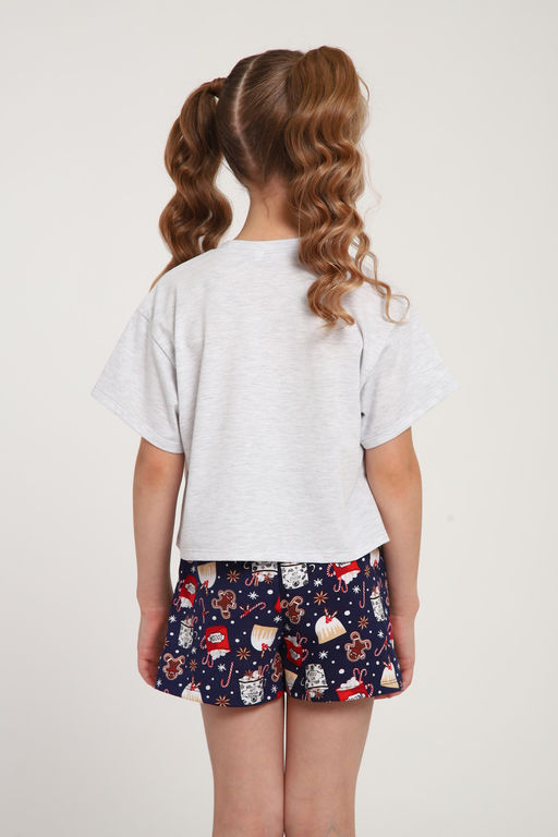 Пижама для девочки ПД-019-073 Кот Новый год