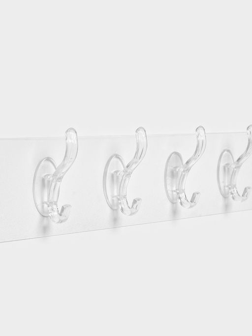 Крючки настенные самоклеящиеся, 6 крючков на общей гибкой прозрачной основе, набор 2 шт. - Simaland фото 5