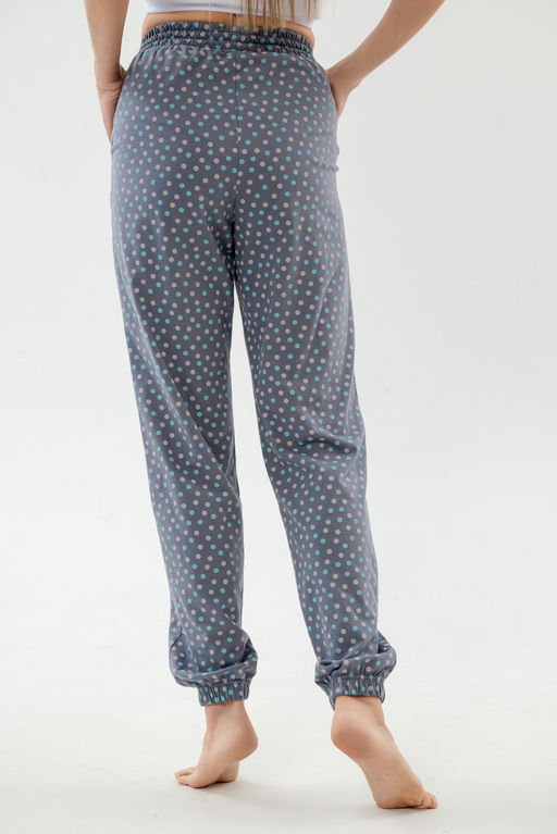 Брюки женские из кулирки на резинке серый - Амадэль фото 5