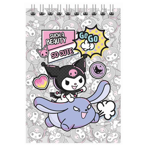 Блокнот А5 "Kuromi FLY", 60 л, клетка, обложка картон 200 гр/м2, 141*201 мм