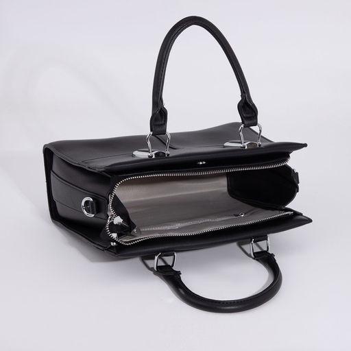 Сумка-тоут на молнии, цвет чёрный - Simaland фото 7