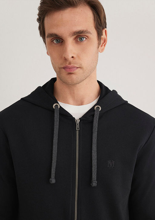 Mavi Logolu Fermuarl? Siyah Sweatshirt  фото 5