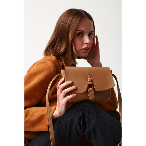 Сумка-мессенджер на клапане, длинный ремень, цвет коричневый - Simaland фото 4