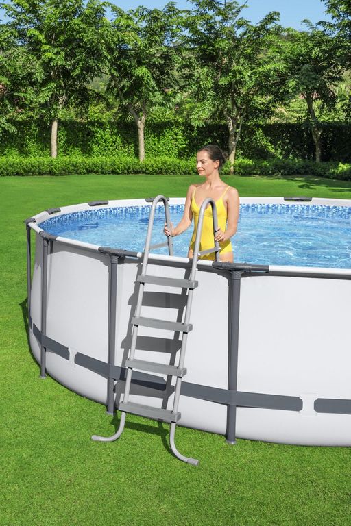 -11% Бассейн Steel Pro Max  427х122 см (фильтр-насос 3.0 м3/ч, лестница, тент) Bestway  фото 2