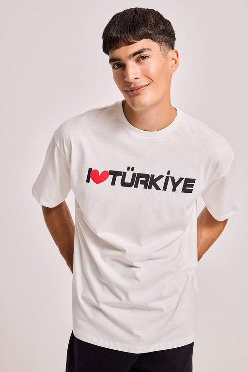 Футболка Cool Oversize с короткими рукавами и принтом - Defacto фото 9