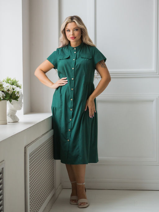 Платье 1338 темно-зеленый