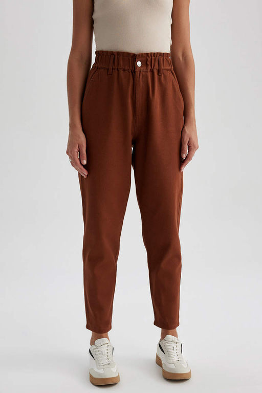 Мешковатые брюки из габардина из 100% хлопка - Defacto фото 3