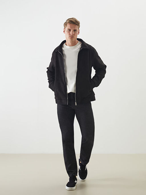 Standart Kal?p G?mlek Yaka Erkek Mont