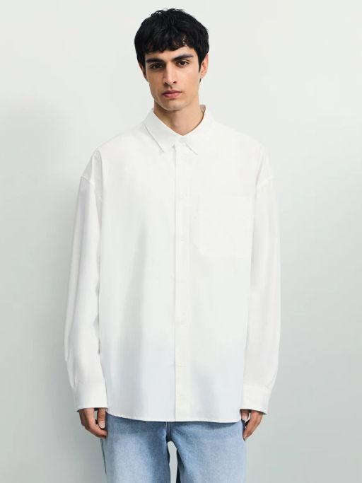 Рубашка oversize из 100% хлопка / Zarina  фото 3