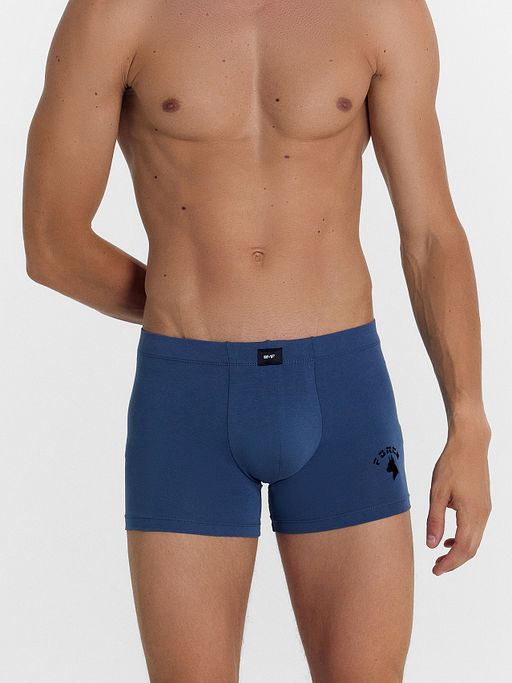 Цена за 2 штуки! Трусы мужские боксеры серые с печатью