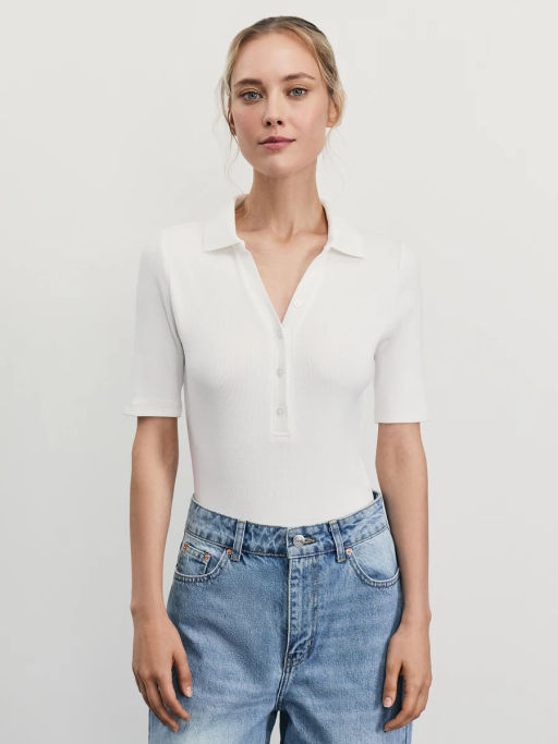 Боди в рубчик из хлопка / Zarina  фото 7