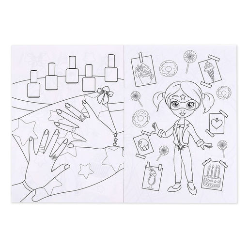 Цена за 3 шт. Раскраска для девочек Стильный образ, 16 стр., А4