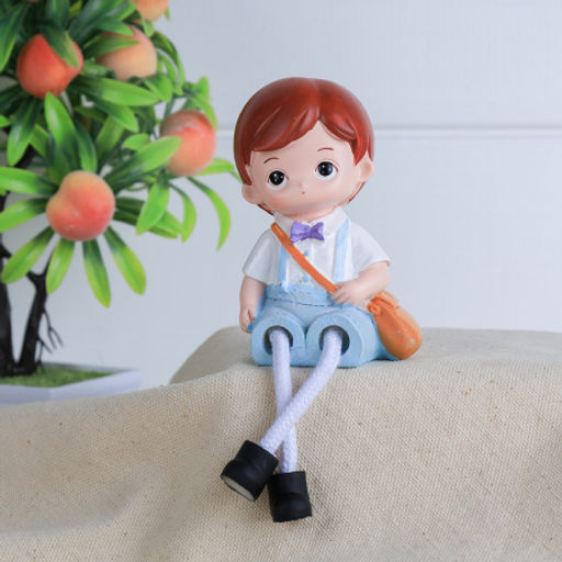 Цена за 2 шт. Фигурка Мальчик/Девочка висячие ножки 2 штуки набор 14 см / Y603 /уп 120/ - Галеонтрейд фото 3