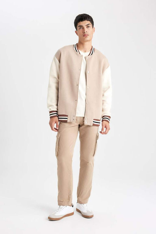 Кардиган-бомбер Relax Fit с воротником-стойкой - Defacto фото 2