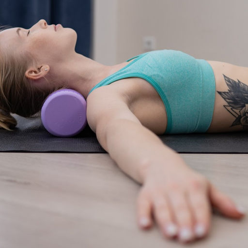 Ролик массажный Sangh, 30×9 см, цвет фиолетовый