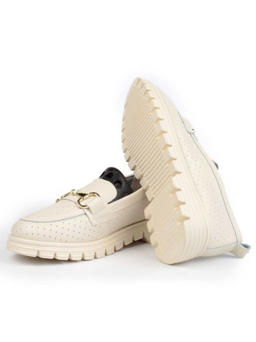 03-PDD164-2 BEIGE Полуботинки женские (натуральная кожа)