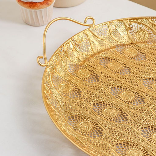 Поднос «Ренессанс», 39.5×34×3.5 см, золотистый