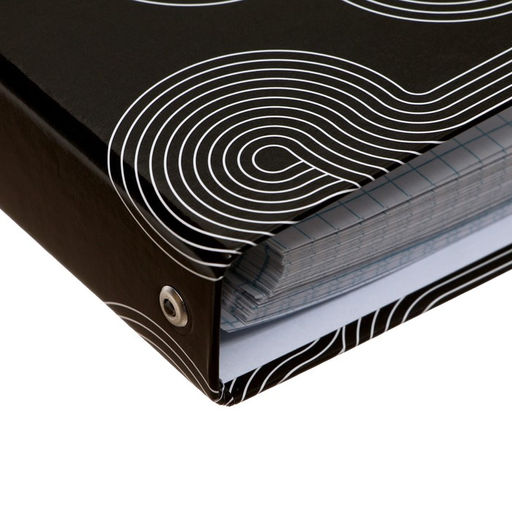 Тетрадь на кольцах, в клетку, 120 листов Графика, обложка 7БЦ, блок офсет - Calligrata фото 3