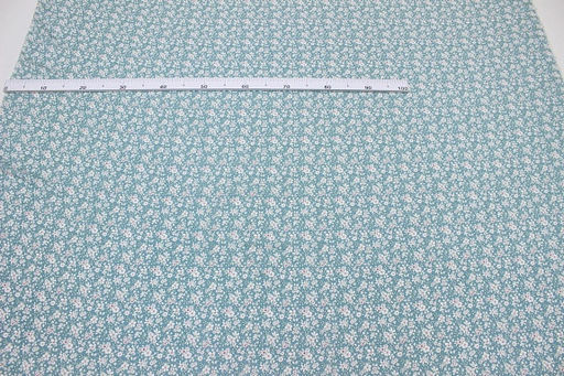 Штапель Малика цв.бирюзово-зеленый винтаж-2, СОРТ2, ш.1.42м, вискоза-100%, 90гр/м.кв - Купава фото 11