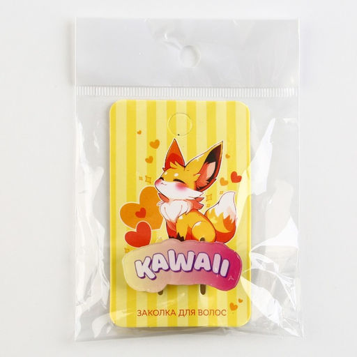 Цена за 4 шт. Заколки для волос на открытке Kawaii, 3.7×1.4×1 см