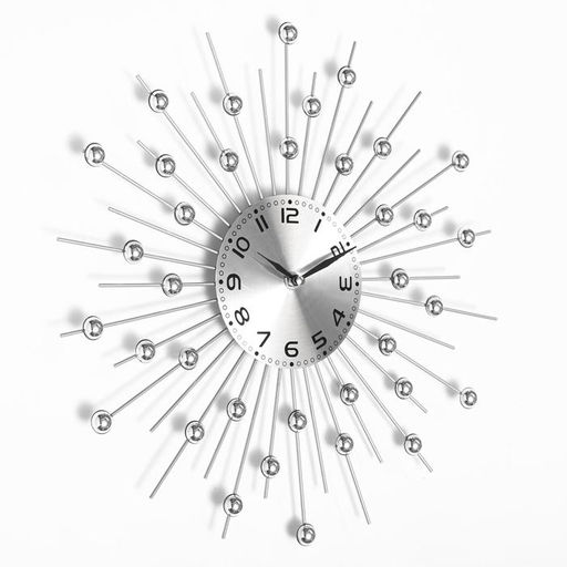 Часы настенные интерьерные «Зеркальные сферы», серия: Ажур, бесшумные, плавный ход, d=39 см, циферблат d=13 см, от батарейки 1хАА