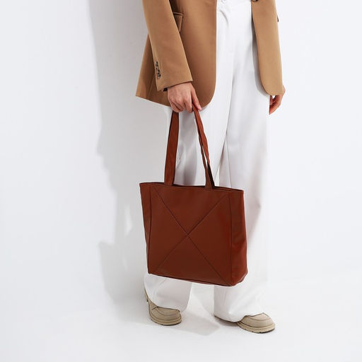 Сумка-шопер на магните, цвет коричневый - Simaland фото 2