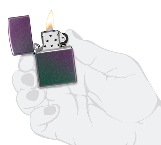 Зажигалка ZIPPO классическая с зелено-фиолетовым покрытием | Classic Iridescent 49146