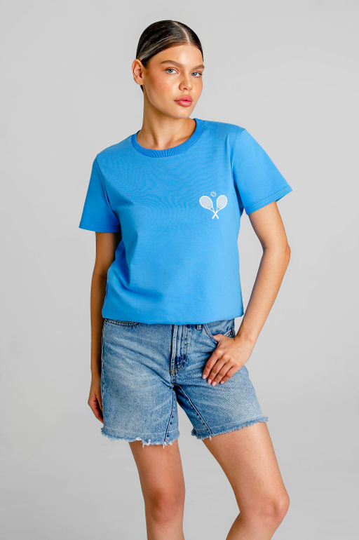 Арт. 3173 Футболка женская 44-52 (5 шт) Цвет:небесный - Калинка фото 16